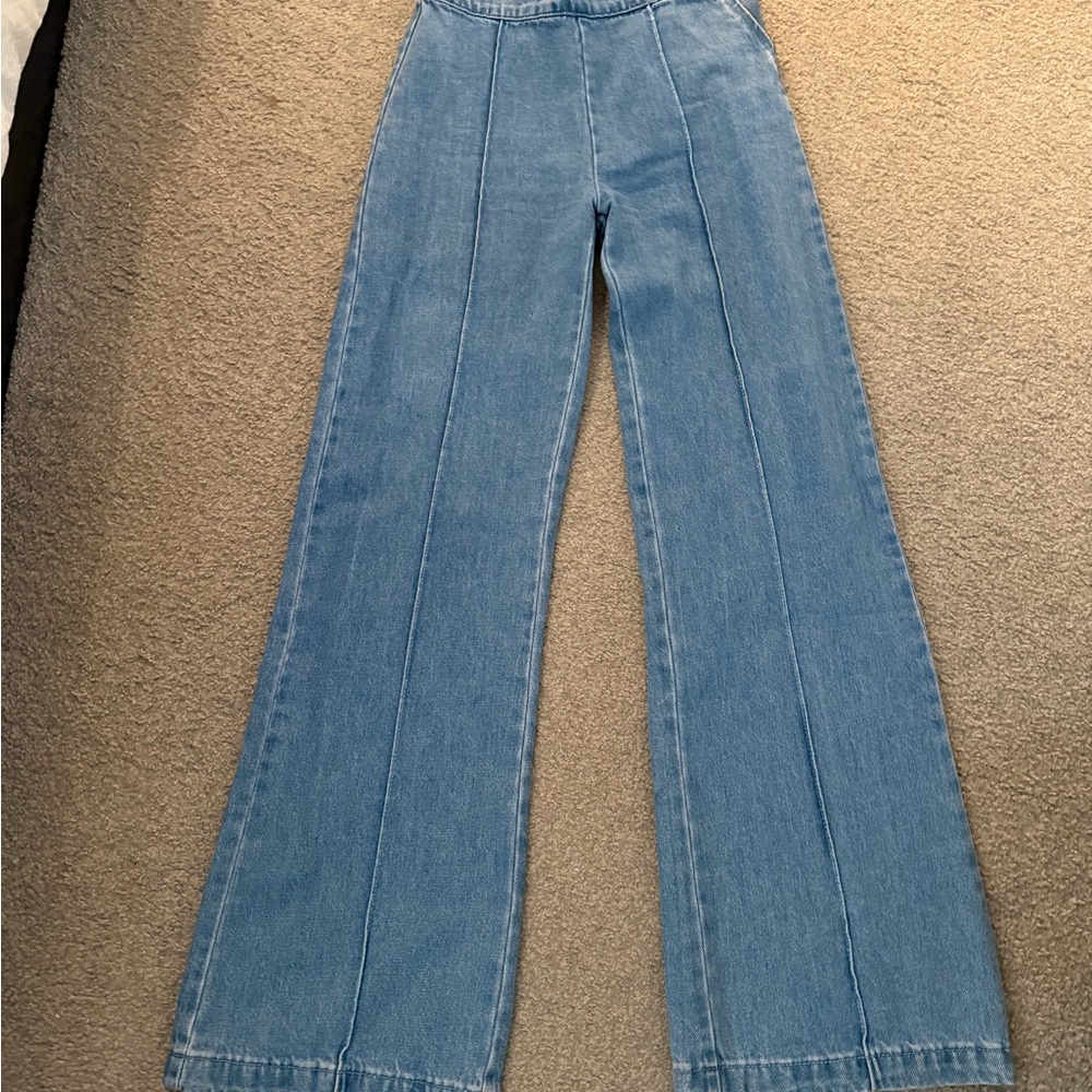 Denim set- romper and wide leg jeans